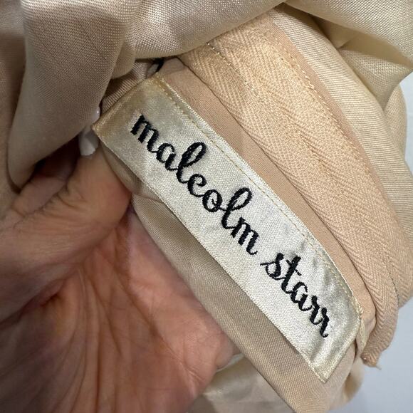 Malcolm Starr Gold Ornate Lace 60's Vintage Evening Gown Sz 6 - Picture 4 of 8